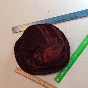 Brown velvet hat